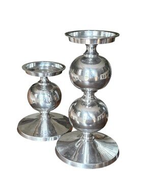 Z GALLERIE➕OVERSIZED Modern Finial Sphere Candle Holders